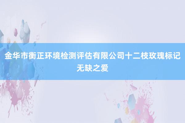 金华市衡正环境检测评估有限公司十二枝玫瑰标记无缺之爱